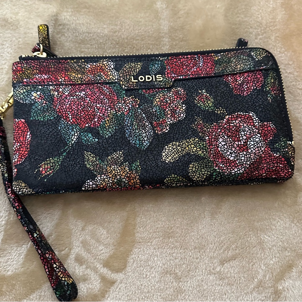 LODIS Rosalia Double Zip Wallet/Wristlet NWOT!